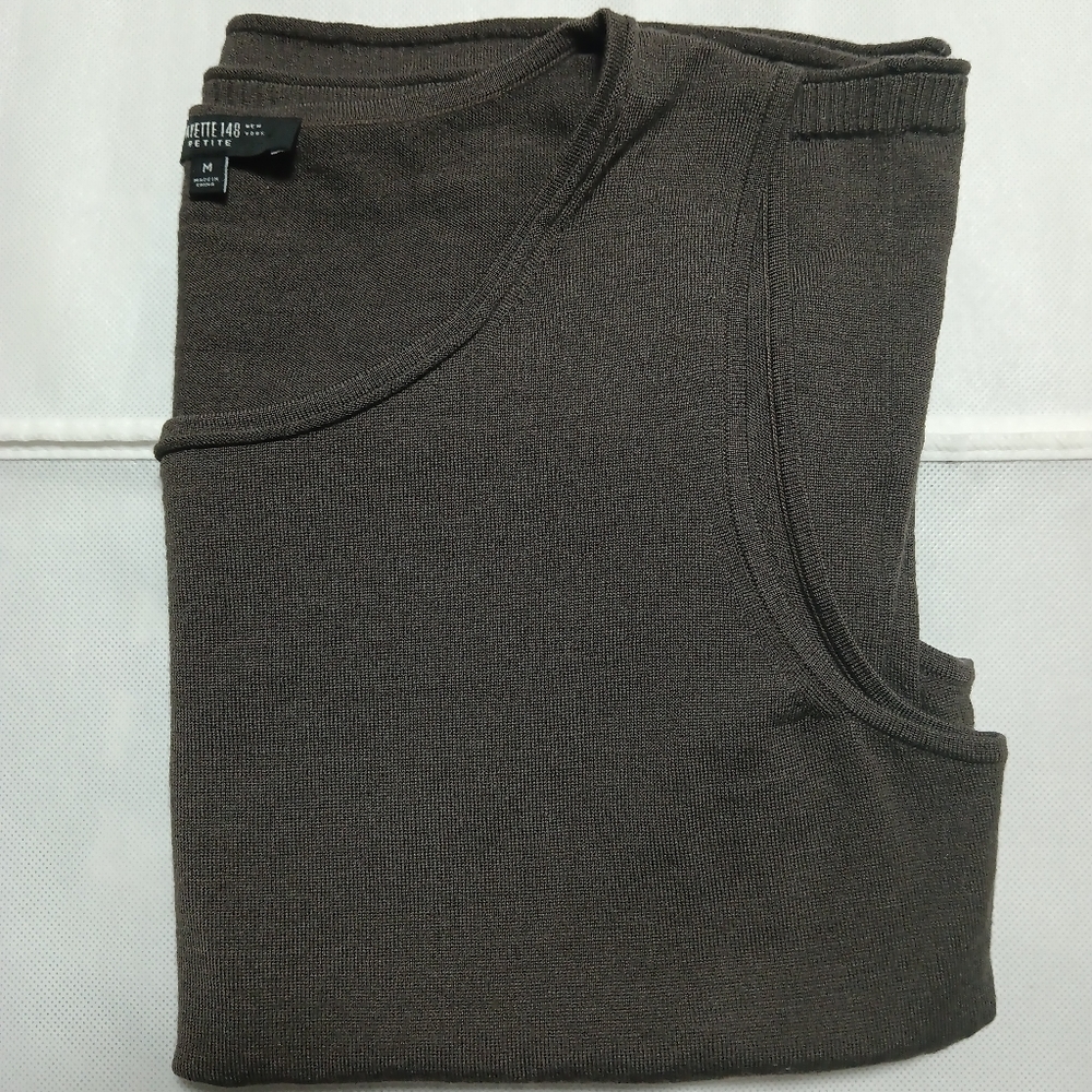 Lafayette 148 Sleeveless Wool Sweater Brown